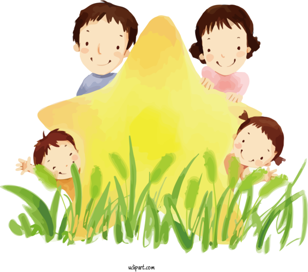 Free Holidays Children's Day Father For Family Day Clipart Transparent Background