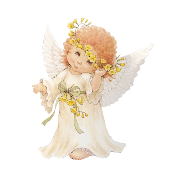 Free Angel Angel Figurine Flower Clipart Clipart Transparent Background