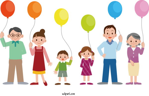 Free People Balloon Royalty Free Birthday For Family Clipart Transparent Background