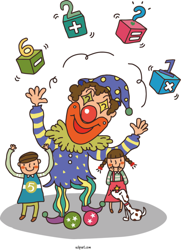 Free Holidays Juggling Cartoon Narrative For Children's Day Clipart Transparent Background