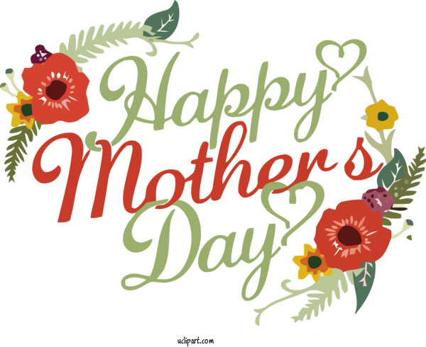 Free Holidays Floral Design Mother's Day Flower For Mothers Day Clipart Transparent Background