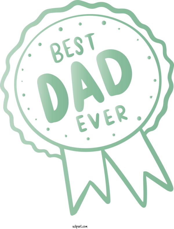 Free Holidays Logo Green Line For Fathers Day Clipart Transparent Background