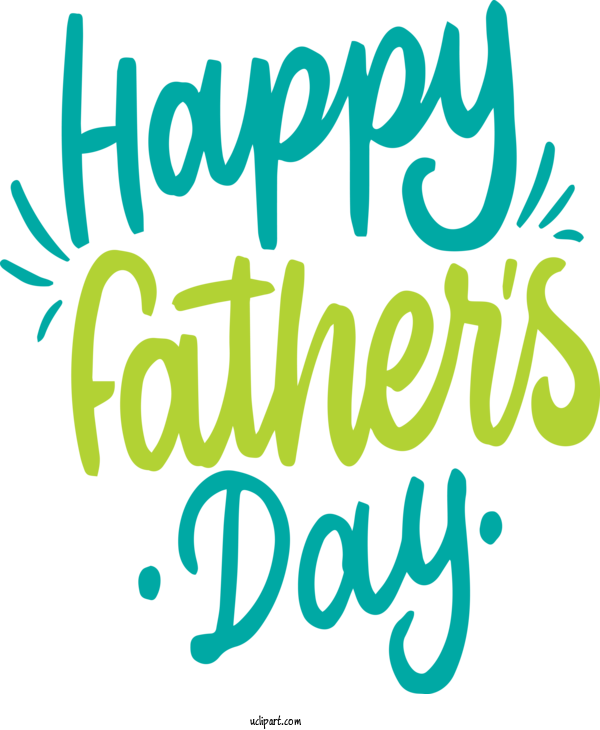 Free Holidays Logo Green Line For Fathers Day Clipart Transparent Background