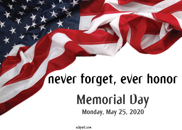 Free Holidays Flag Of The United States  Flag For Memorial Day Clipart Transparent Background
