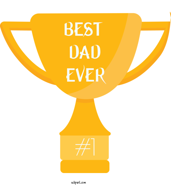 Free Holidays Logo Trophy Yellow For Fathers Day Clipart Transparent Background