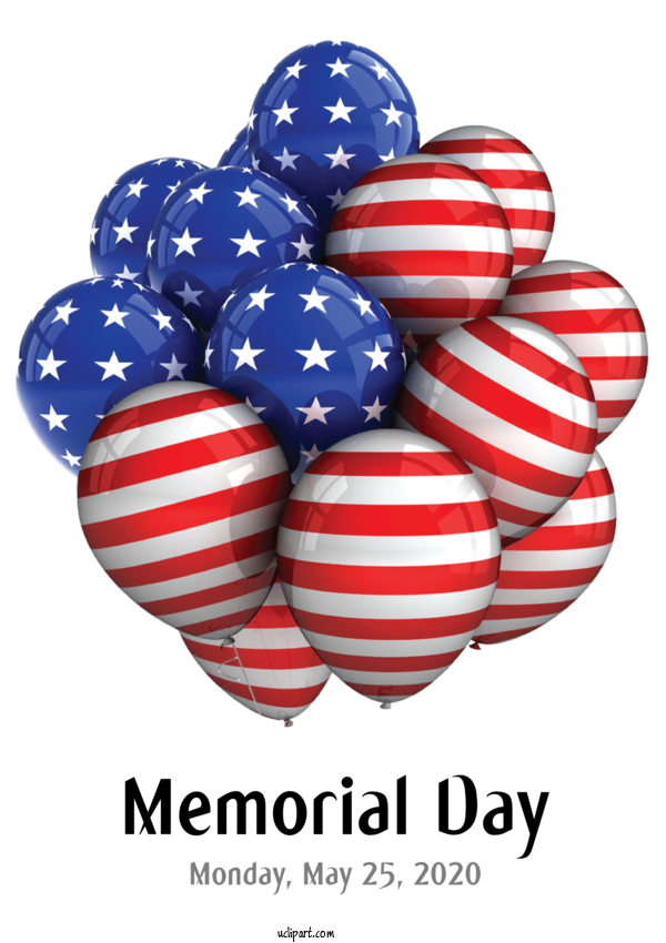 Free Holidays Balloon Royalty Free Independence Day For Memorial Day Clipart Transparent Background