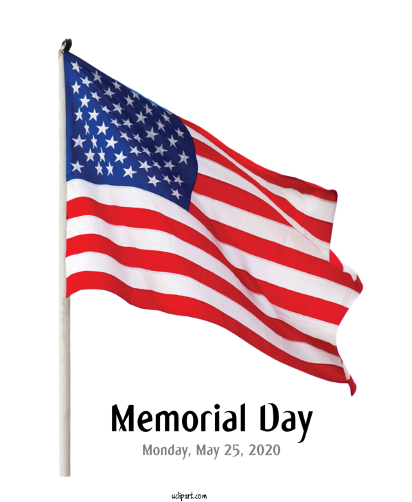 Free Holidays Flag Flag Of The United States For Memorial Day Clipart Transparent Background
