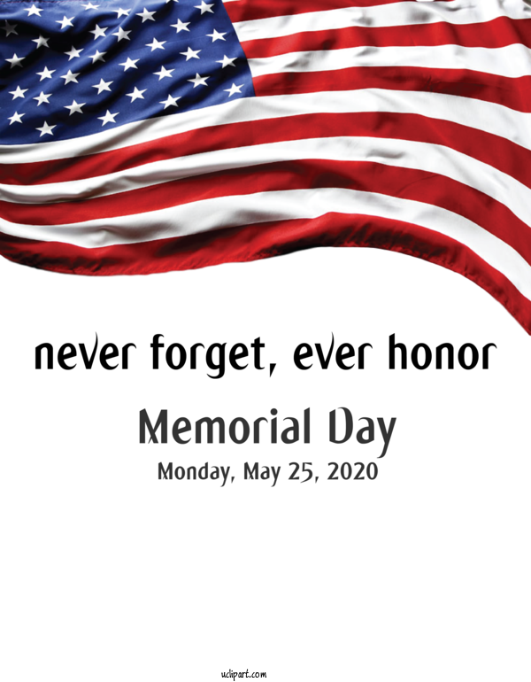Free Holidays Flag Of The United States United States For Memorial Day Clipart Transparent Background