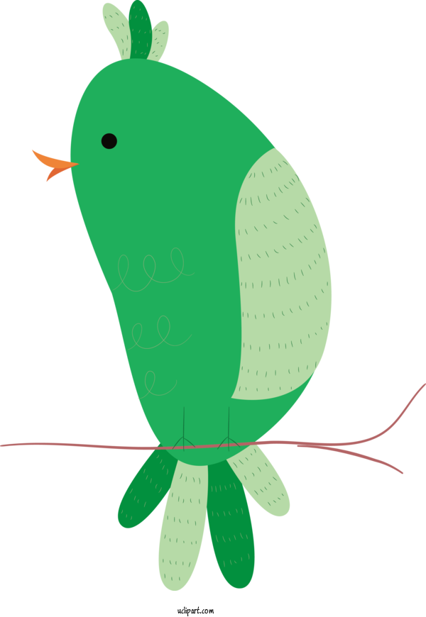 Free Animals Beak Leaf Green For Bird Clipart Transparent Background