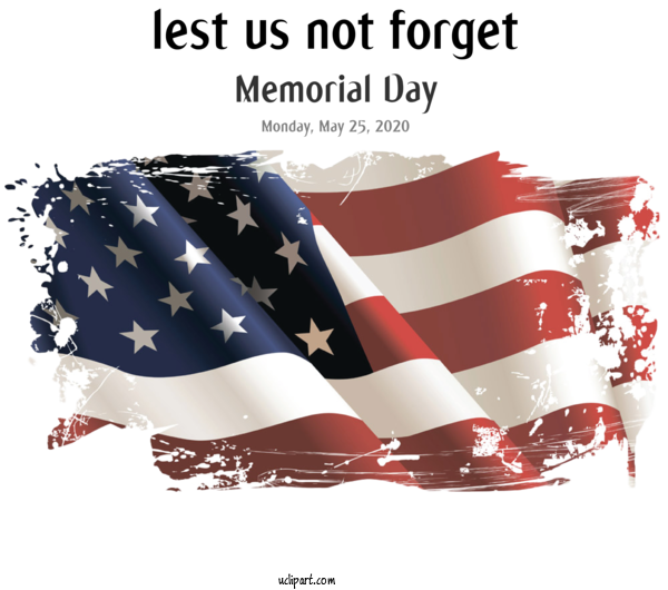 Free Holidays United States Flag Of The United States Flag For Memorial Day Clipart Transparent Background