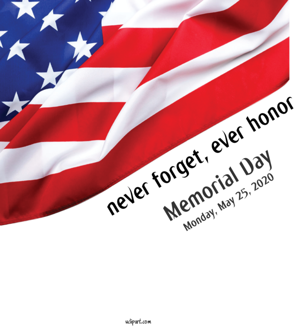 Free Holidays Flag Of The United States United States Flag For Memorial Day Clipart Transparent Background