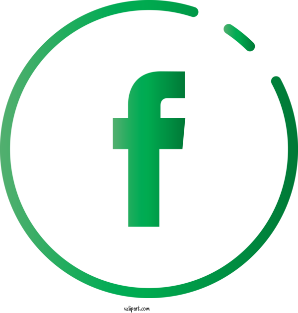 Free Icons Logo Green Line For Facebook Icon Clipart Transparent Background