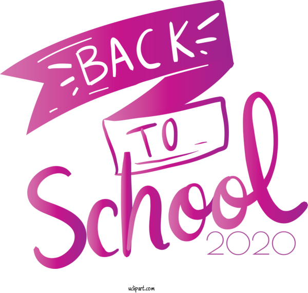 Free School Design Logo Pink M For Back To School Clipart Transparent Background