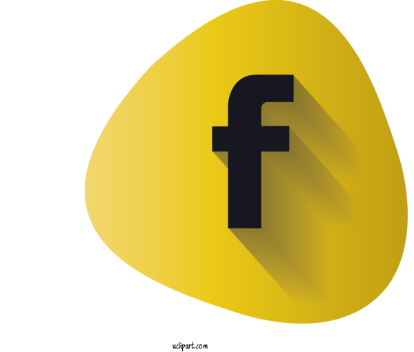 Free Icons Logo Font Yellow For Facebook Icon Clipart Transparent Background