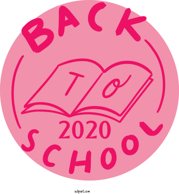 Free School Circle Logo Pink M For Back To School Clipart Transparent Background