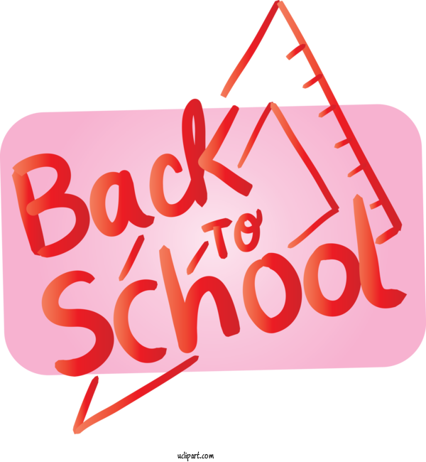 Free School Logo Font Pink M For Back To School Clipart Transparent Background