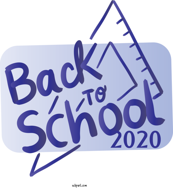 Free School Logo Purple Number For Back To School Clipart Transparent Background