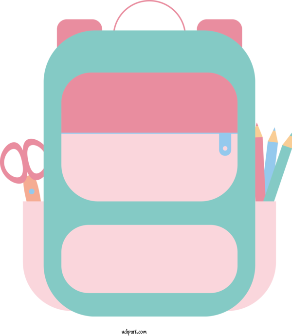 Free School Pattern Pink M Design For School Supplies Clipart Transparent Background