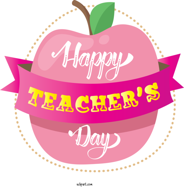 Free Holidays Logo Label.m Pink M For Teachers Day Clipart Transparent Background