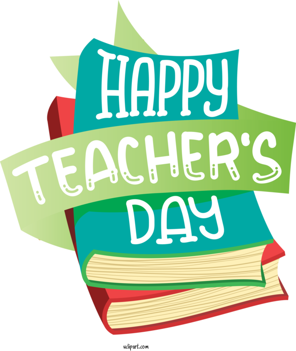 Free Holidays Logo Green Line For Teachers Day Clipart Transparent Background