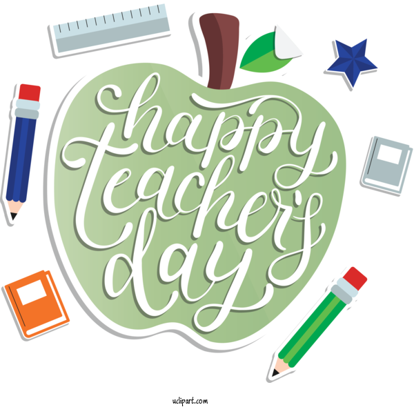Free Holidays Logo Font Design For Teachers Day Clipart Transparent Background