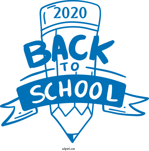 Free School Logo Area Line For Back To School Clipart Transparent Background