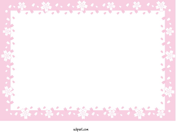 Free Nature Picture Frame Pattern Pink M For Spring Clipart Transparent Background