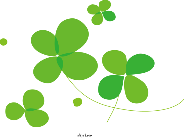 Free Nature Four Leaf Clover Clover Saint Patrick's Day For Spring Clipart Transparent Background