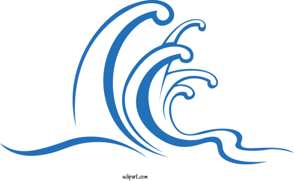 Free Nature Symbol Wind Wave Logo For Water Clipart Transparent Background