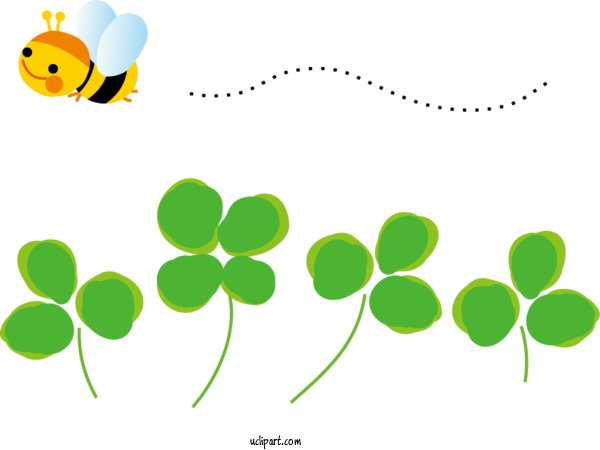 Free Nature Drawing Line Art Four Leaf Clover For Spring Clipart Transparent Background