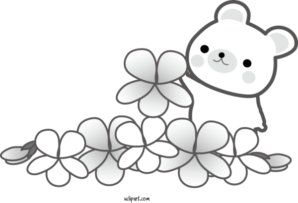 Free Nature Teddy Bear Floral Design Leaf For Spring Clipart Transparent Background
