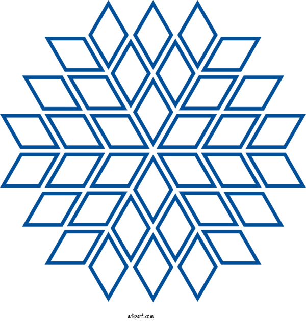 Free Weather Icon Line Art Design For Snowflake Clipart Transparent Background
