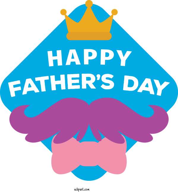Free Holidays Logo Design Cartoon For Fathers Day Clipart Transparent Background