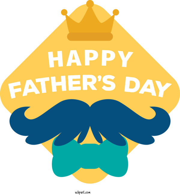Free Holidays Logo Yellow Design For Fathers Day Clipart Transparent Background