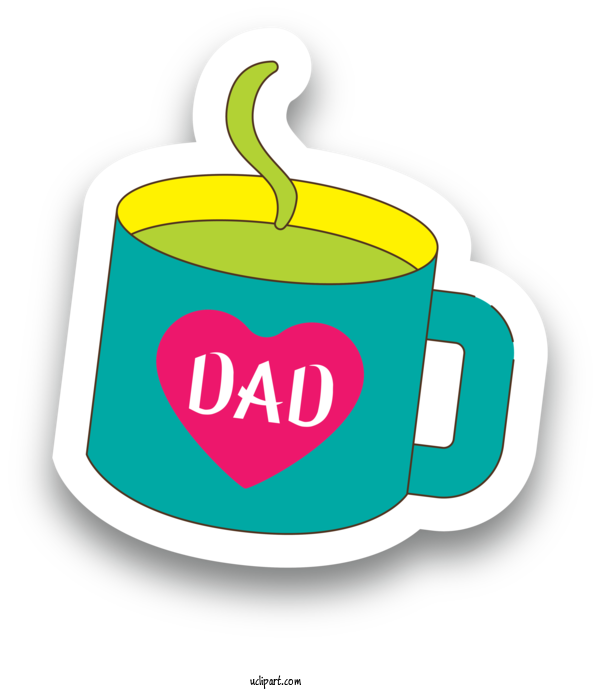 Free Holidays Coffee Cup Mug Logo For Fathers Day Clipart Transparent Background