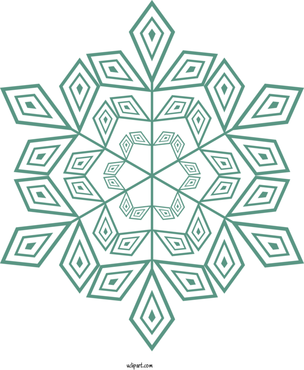 Free Weather Mandala  Design For Snowflake Clipart Transparent Background