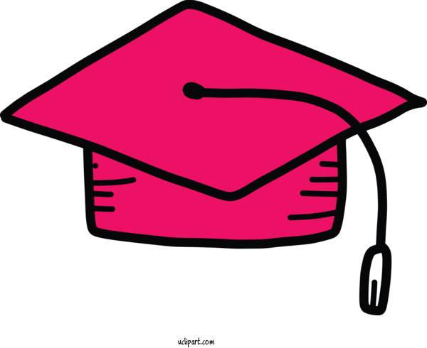 Free School Headgear Angle Line For Graduation Clipart Transparent Background
