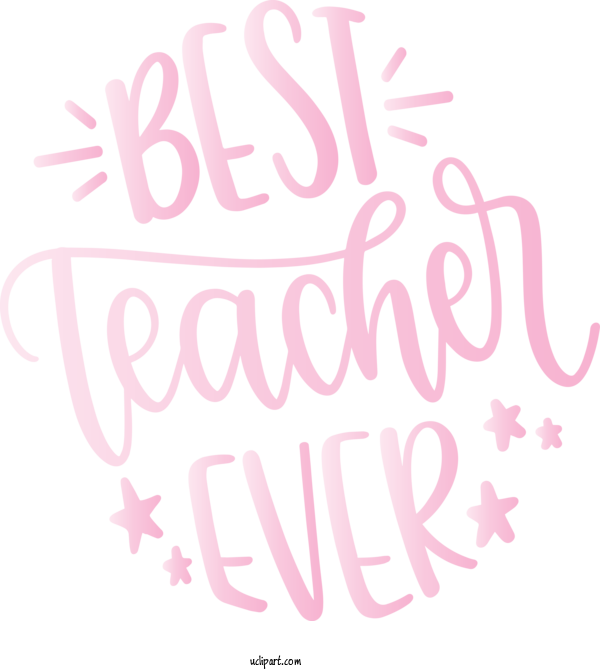 Free Holidays Logo Font Pink M For Teachers Day Clipart Transparent Background
