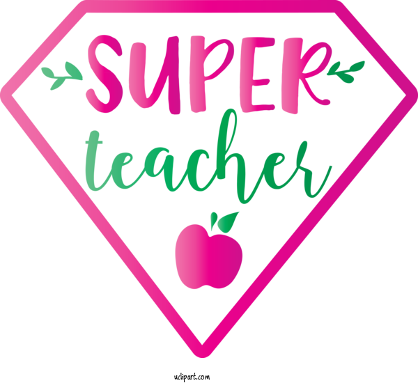 Free Holidays Logo Pink M Line For Teachers Day Clipart Transparent Background