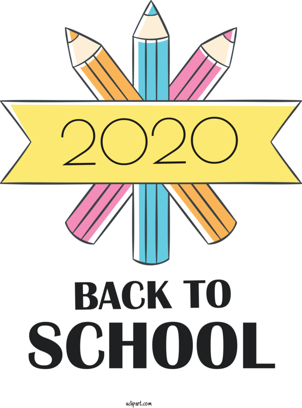 Free School Design Logo Yellow For Back To School Clipart Transparent Background