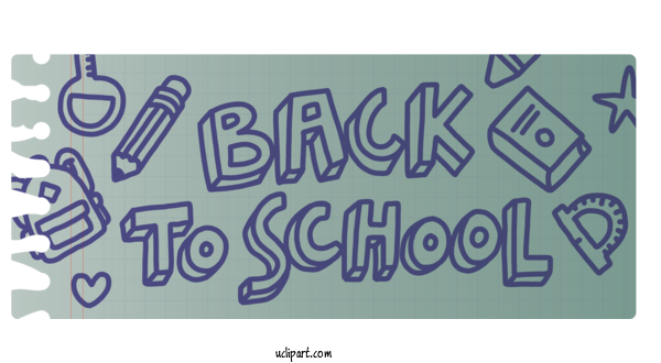 Free School Logo Font Pattern For Back To School Clipart Transparent Background
