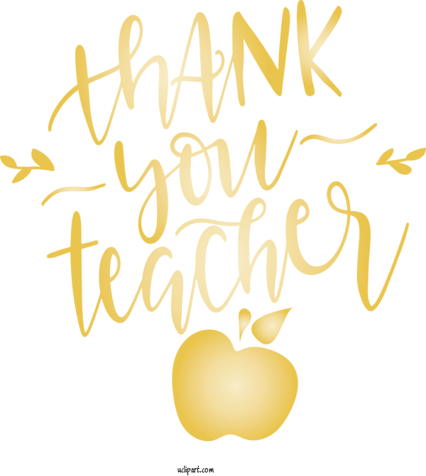 Free Holidays Logo Yellow Line For Teachers Day Clipart Transparent Background