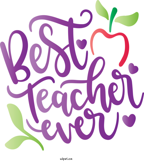 Free Holidays Design Logo Flower For Teachers Day Clipart Transparent Background