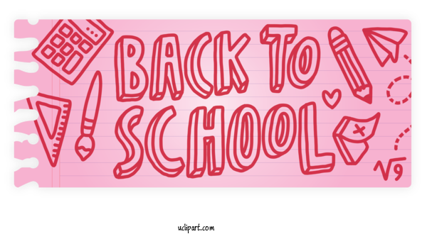Free School Font Logo Pattern For Back To School Clipart Transparent Background