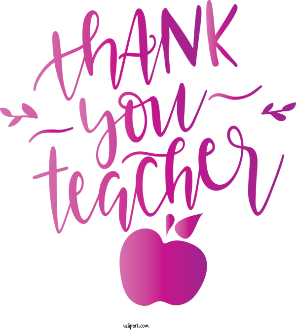 Free Holidays Design Logo Pink M For Teachers Day Clipart Transparent Background