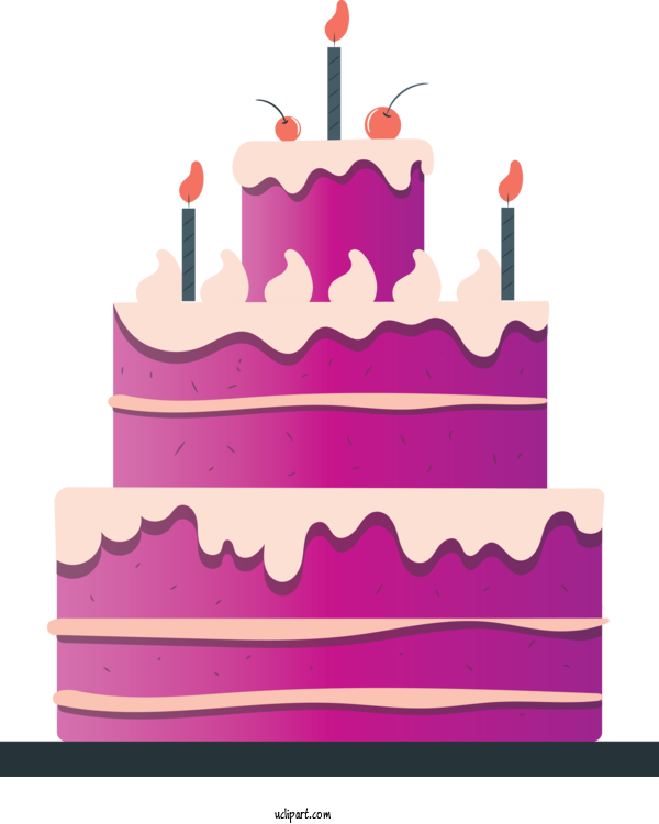 Free Occasions Birthday Cake Birthday Vector For Birthday Clipart Transparent Background