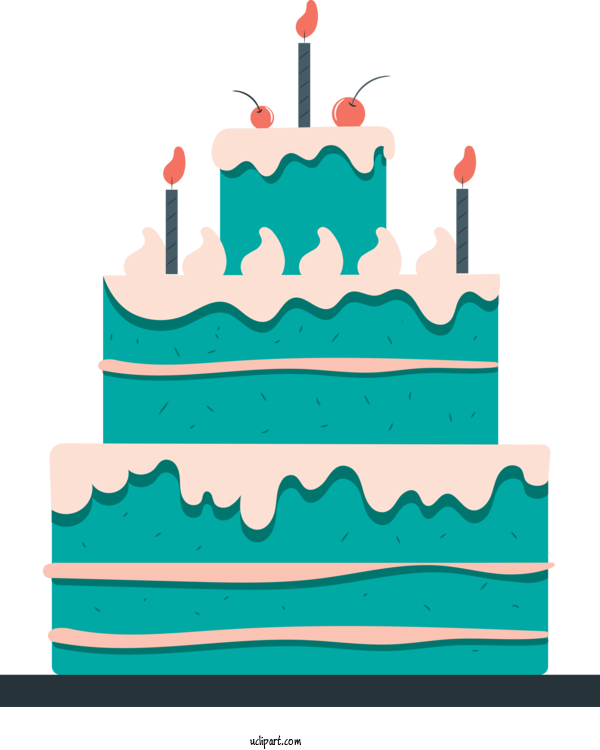 Free Occasions Birthday Birthday Cake Torte For Birthday Clipart Transparent Background