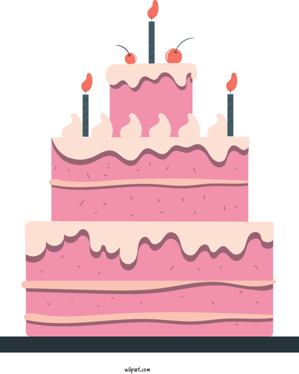 Free Occasions Birthday Cake Cake Decorating Cake For Birthday Clipart Transparent Background