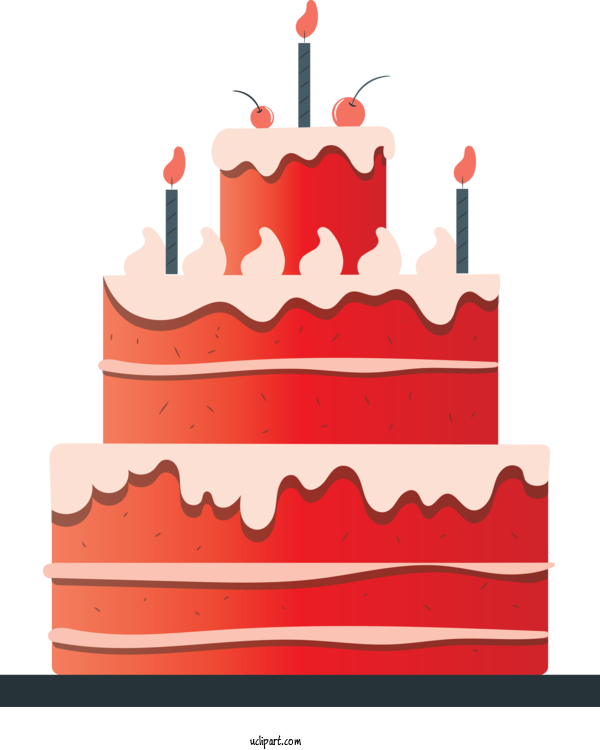 Free Occasions Birthday Birthday Cake Vector For Birthday Clipart Transparent Background