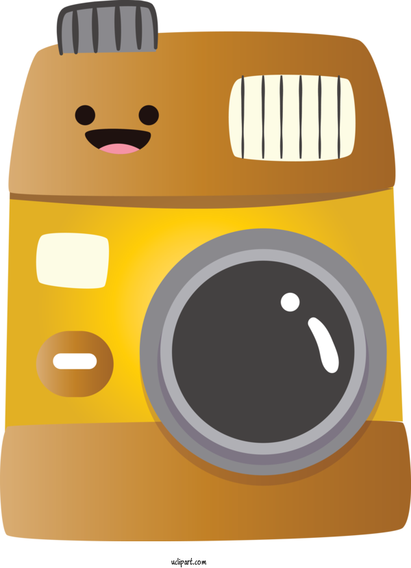 Free Icons Cartoon Design Yellow For Camera Icon Clipart Transparent Background